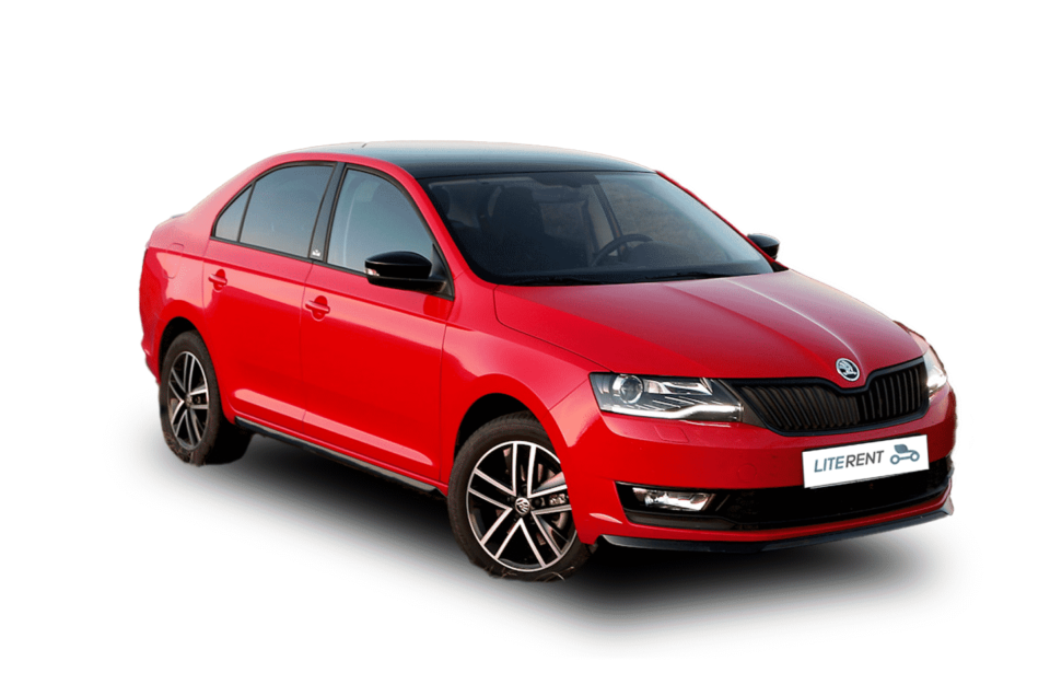 Красный Ruby Skoda Rapid